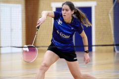 Badminton competitiewedstrijd BC Echt 1 - BCO 1 met Patty, Sabine, Maud, Lars, Luc en Gino