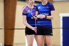 Badminton competitiewedstrijd BC Echt 1 - BCO 1 met Patty, Sabine, Maud, Lars, Luc en Gino