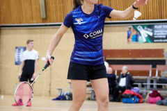 Badminton competitiewedstrijd BC Echt 1 - BCO 1 met Patty, Sabine, Maud, Lars, Luc en Gino