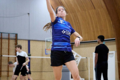 Badminton competitiewedstrijd BC Echt 1 - BCO 1 met Patty, Sabine, Maud, Lars, Luc en Gino