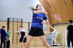 Badminton competitiewedstrijd BC Echt 1 - BCO 1 met Patty, Sabine, Maud, Lars, Luc en Gino