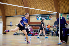Badminton competitiewedstrijd BC Echt 1 - BCO 1 met Patty, Sabine, Maud, Lars, Luc en Gino