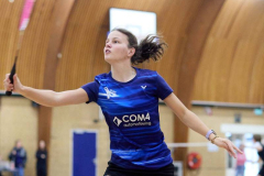 Badminton competitiewedstrijd BC Echt 1 - BCO 1 met Patty, Sabine, Maud, Lars, Luc en Gino