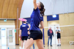 Badminton competitiewedstrijd BC Echt 1 - BCO 1 met Patty, Sabine, Maud, Lars, Luc en Gino