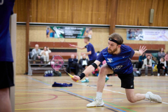 Badminton competitiewedstrijd BC Echt 1 - BCO 1 met Patty, Sabine, Maud, Lars, Luc en Gino