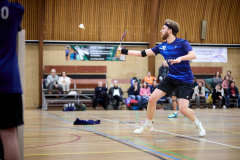 Badminton competitiewedstrijd BC Echt 1 - BCO 1 met Patty, Sabine, Maud, Lars, Luc en Gino