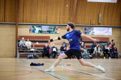 Badminton competitiewedstrijd BC Echt 1 - BCO 1 met Patty, Sabine, Maud, Lars, Luc en Gino