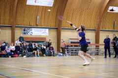 Badminton competitiewedstrijd BC Echt 1 - BCO 1 met Patty, Sabine, Maud, Lars, Luc en Gino