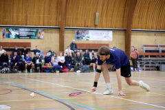 Badminton competitiewedstrijd BC Echt 1 - BCO 1 met Patty, Sabine, Maud, Lars, Luc en Gino