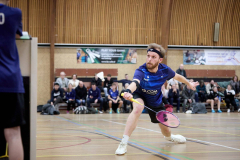 Badminton competitiewedstrijd BC Echt 1 - BCO 1 met Patty, Sabine, Maud, Lars, Luc en Gino