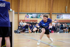 Badminton competitiewedstrijd BC Echt 1 - BCO 1 met Patty, Sabine, Maud, Lars, Luc en Gino