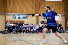 Badminton competitiewedstrijd BC Echt 1 - BCO 1 met Patty, Sabine, Maud, Lars, Luc en Gino