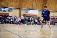 Badminton competitiewedstrijd BC Echt 1 - BCO 1 met Patty, Sabine, Maud, Lars, Luc en Gino