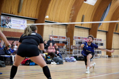 Badminton competitiewedstrijd BC Echt 1 - BCO 1 met Patty, Sabine, Maud, Lars, Luc en Gino