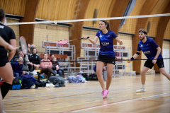 Badminton competitiewedstrijd BC Echt 1 - BCO 1 met Patty, Sabine, Maud, Lars, Luc en Gino