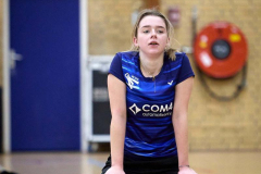 Badminton competitiewedstrijd BC Echt 1 - BCO 1 met Patty, Sabine, Maud, Lars, Luc en Gino