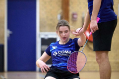 Badminton competitiewedstrijd BC Echt 1 - BCO 1 met Patty, Sabine, Maud, Lars, Luc en Gino