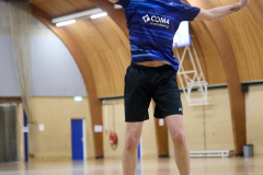 Badminton competitiewedstrijd BC Echt 1 - BCO 1 met Patty, Sabine, Maud, Lars, Luc en Gino