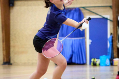 Badminton competitiewedstrijd BC Echt 1 - BCO 1 met Patty, Sabine, Maud, Lars, Luc en Gino