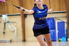 Badminton competitiewedstrijd BC Echt 1 - BCO 1 met Patty, Sabine, Maud, Lars, Luc en Gino