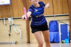 Badminton competitiewedstrijd BC Echt 1 - BCO 1 met Patty, Sabine, Maud, Lars, Luc en Gino