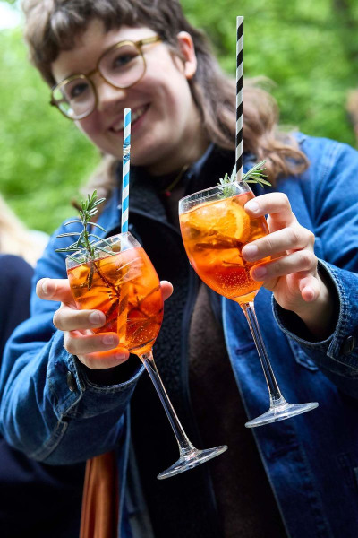 glazen, oranjebitter