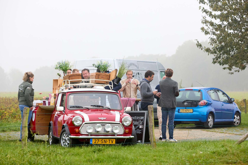 bedrijfsevent, rally met dafjes, management